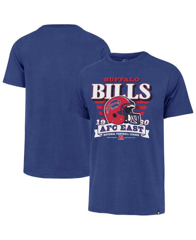 Men's Royal Buffalo Bills Stripe Splash Franklin Throwback T-Shirt