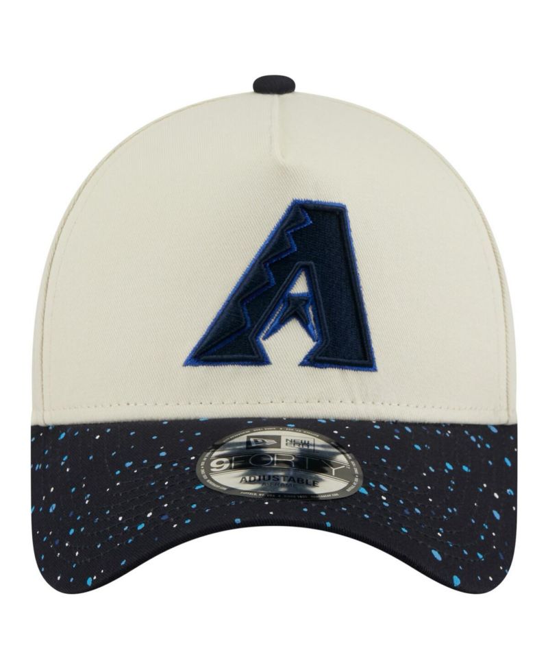 Men's Cream Arizona Diamondbacks Speckle A-Frame 9FORTY Adjustable Hat