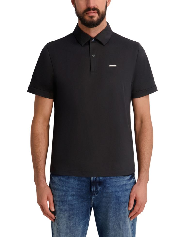 Men's Regular-Fit Short-Sleeve Spread Collar Polo Shirt
