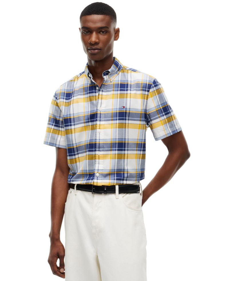 Men's Twill Big Check Regular-Fit Shirt