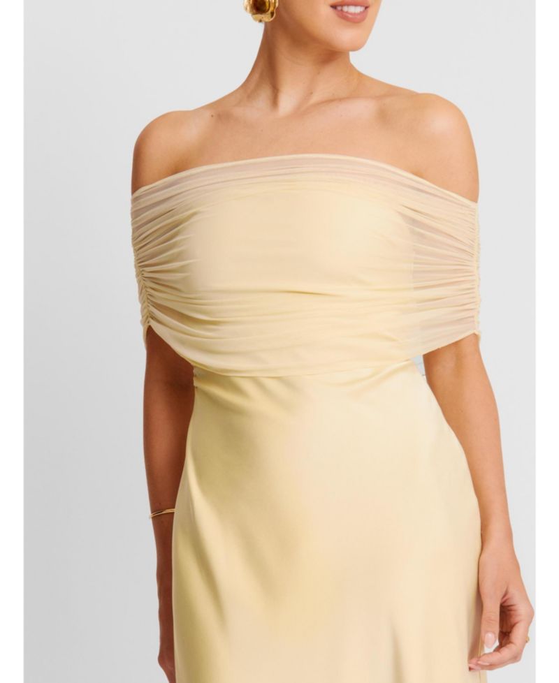 Women's Bardot Satin Maxi Dress