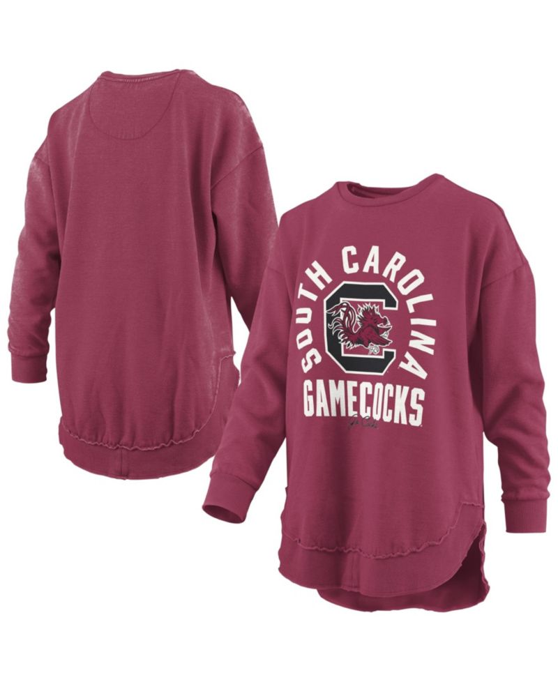 Women's South Carolina Gamecocks Blitz Fleece-Lined Dropped-Shoulder Crewneck Sweatshirt