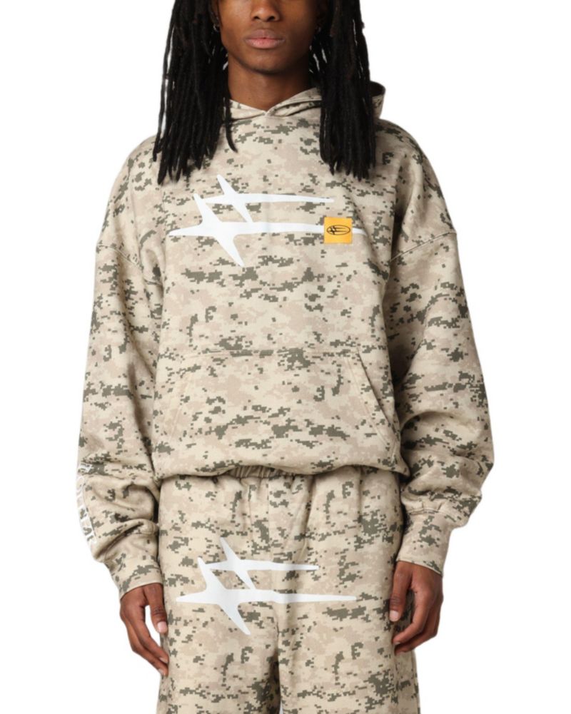 Men's Hybrid Premium Hoodie - Digi Camo