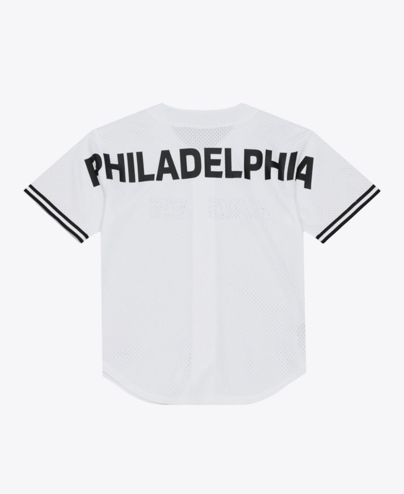 Men's Philadelphia Eagles Mesh Short-Sleeve V-Neck Baseball Jersey
