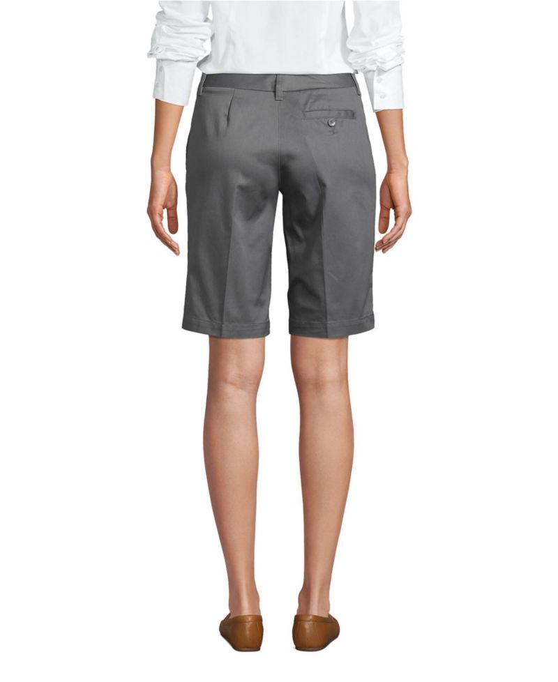Women's Plain Front Blend Chino Shorts