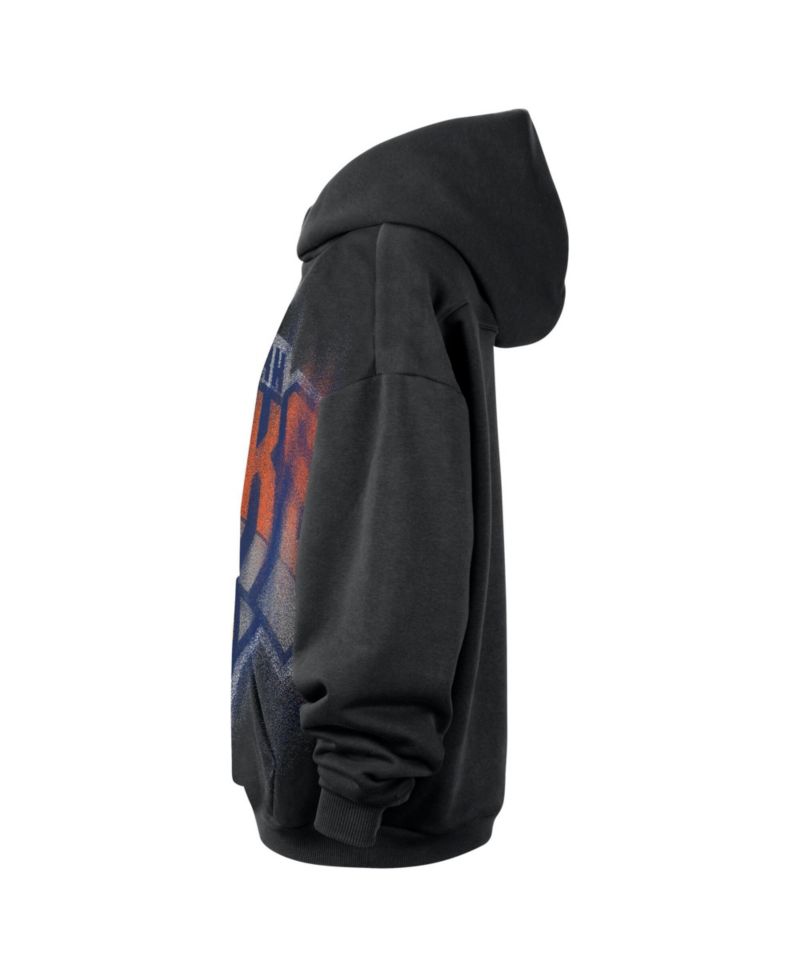 Men's Black New York Knicks 2026 Standard Issue Practice Icon Fleece Pullover Hoodie