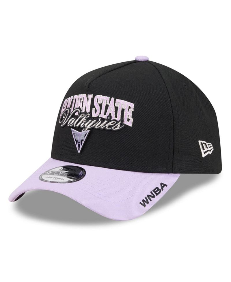 Men's and Women's Eclipse Black/Violet Golden State Valkyries WNBA Tip-Off 2026 Metal Badge A-Frame 9FORTY Adjustable Hat