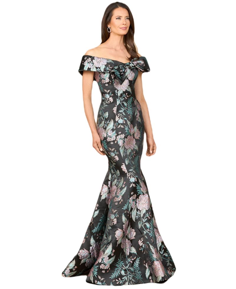 Women's Fitted, Mermaid Brocade Gown