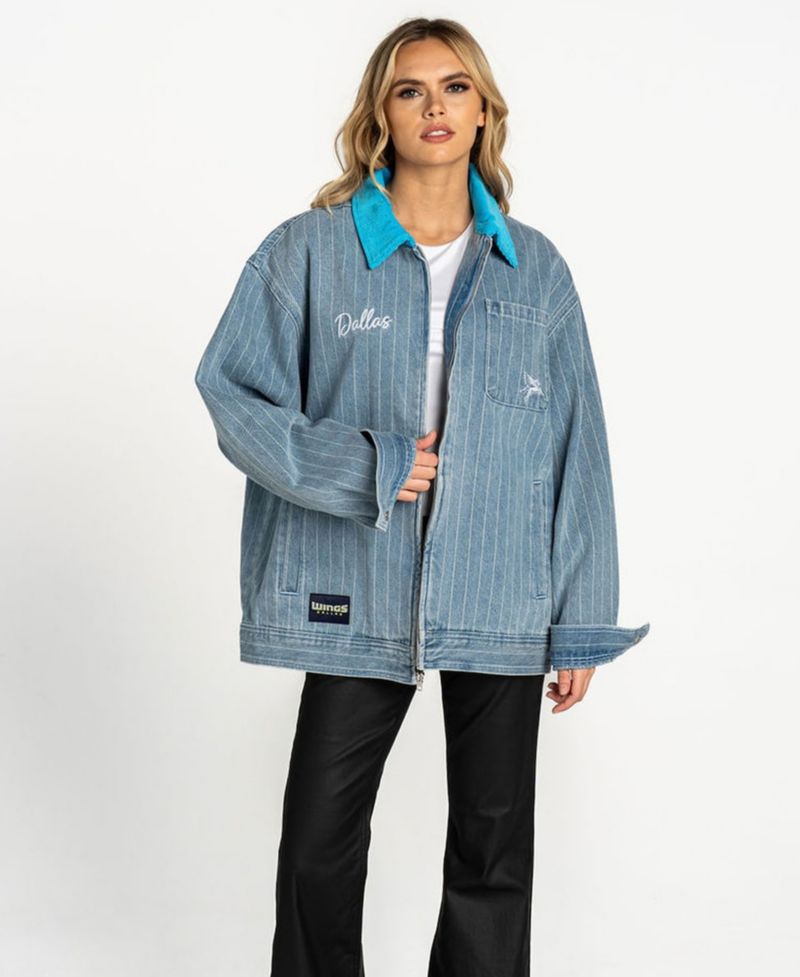 Men's and Women's Denim Dallas Wings Conductor Full-Zip Jacket
