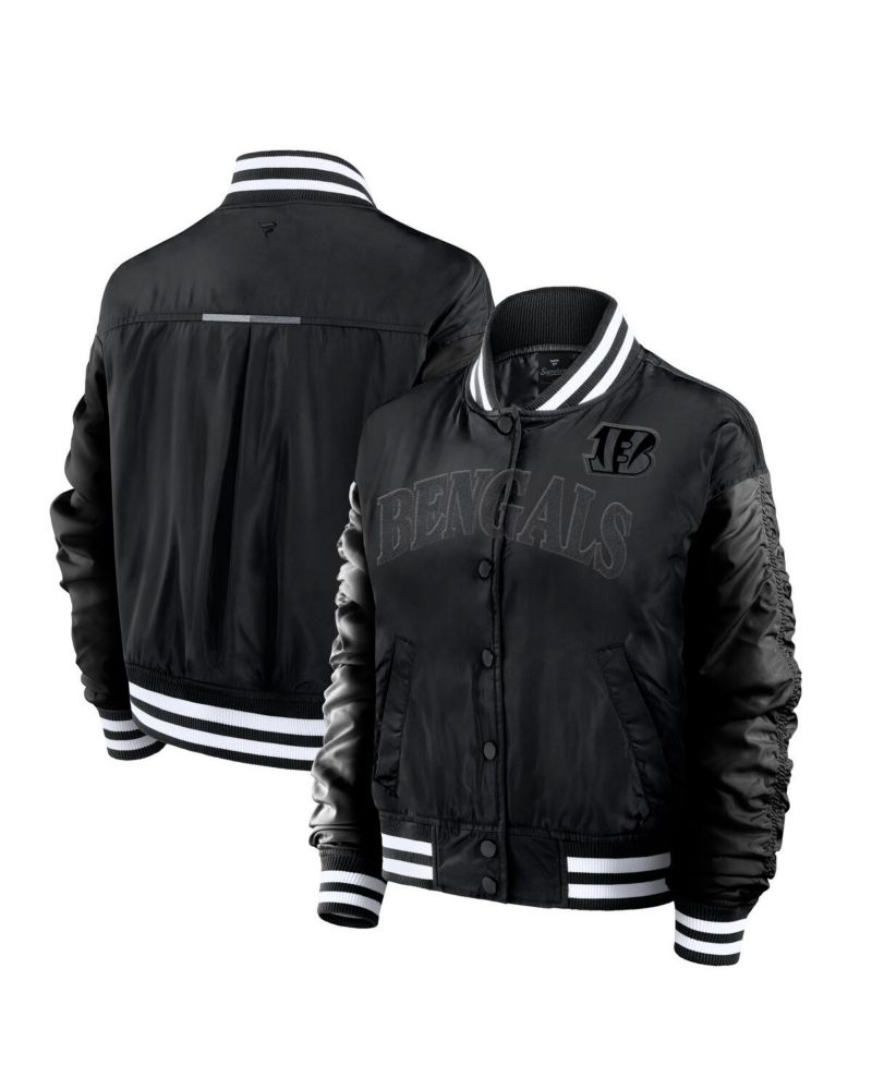 Women's Black Cincinnati Bengals Elements Wave Full-Snap Jacket