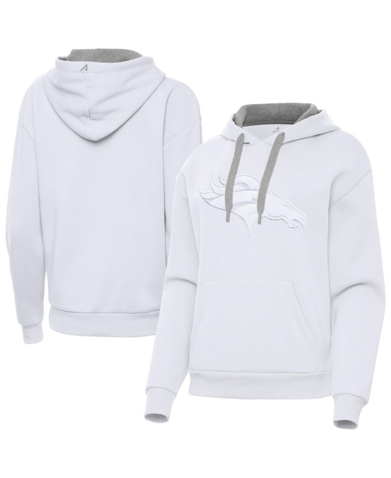 Women's Denver Broncos Victory Embroidered-Graphic Brushed-Back Fleece Pullover Hoodie