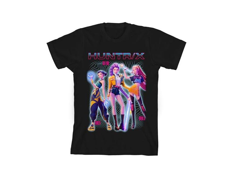 Group Shot Youth Black Crew Neck Short Sleeve T-shirt