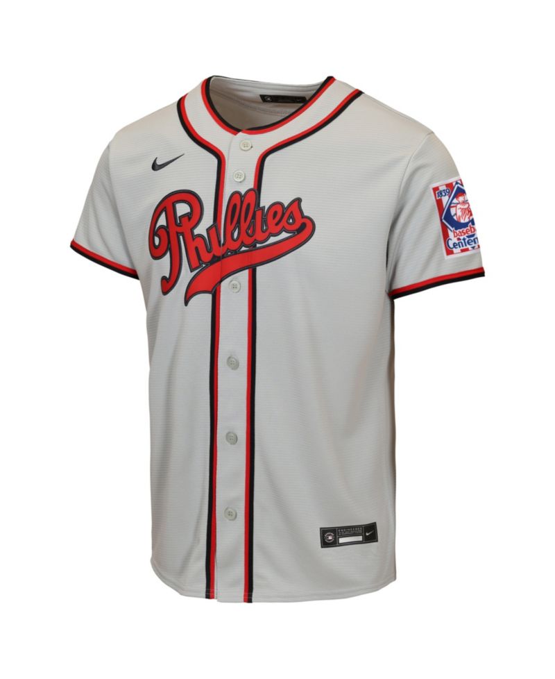 Big Boys and Girls Trea Turner Gray Philadelphia Phillies 2026 Field of Dreams Replica Jersey