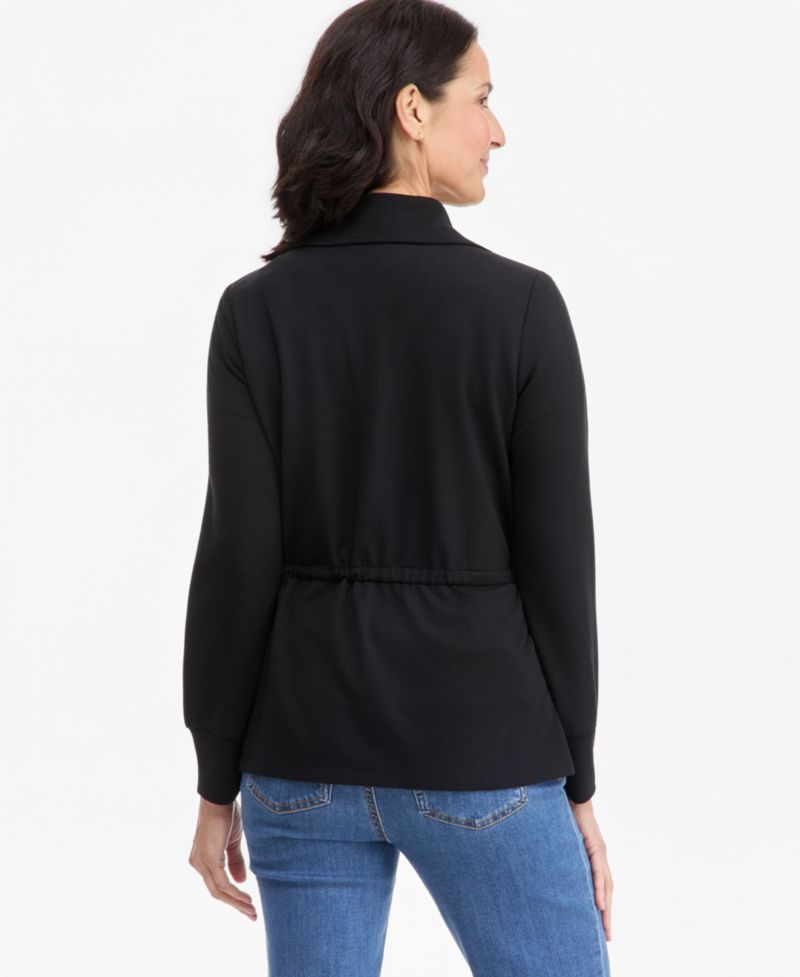 Petite LuxLounge French Terry Long-Sleeve Jacket