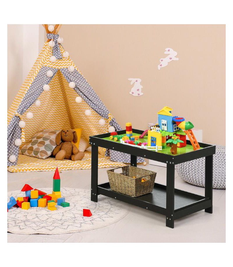 Kids Solid Multifunctional Wood Activity Play Table