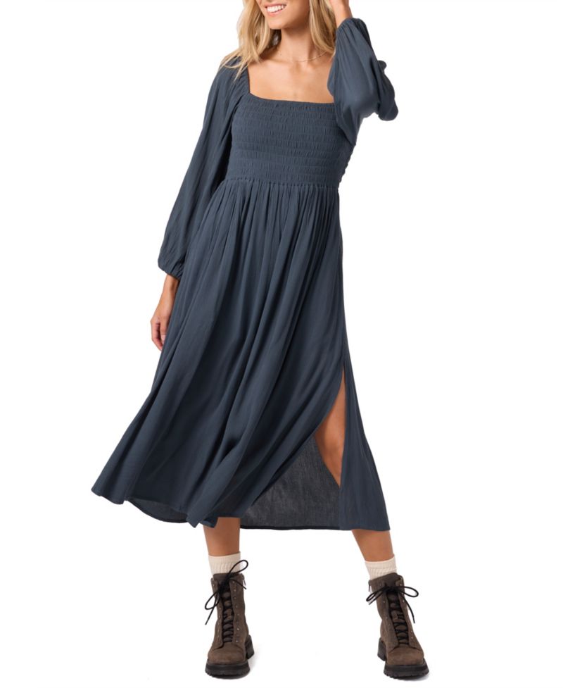 Women's Gracyn Smocked Long Sleeve Midi Dress