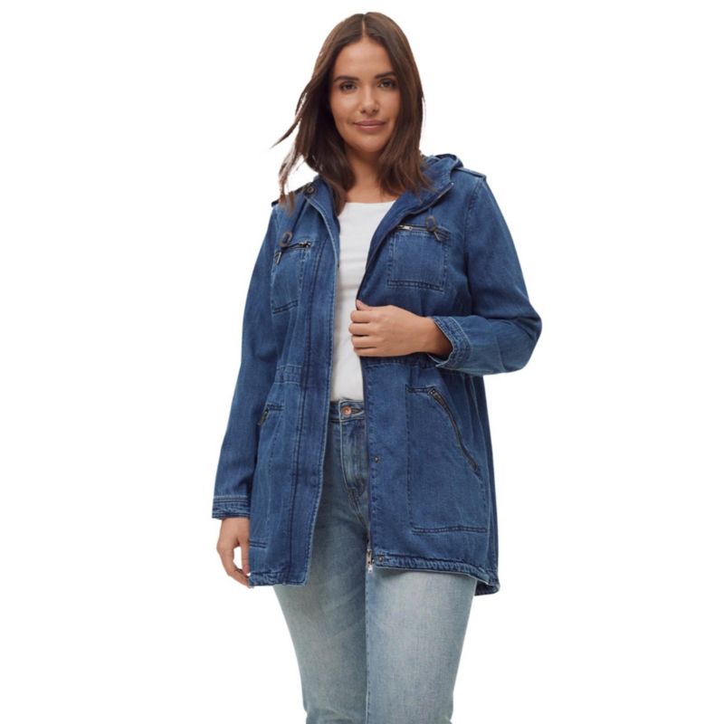 Women's Hooded Anorak Denim Jacket