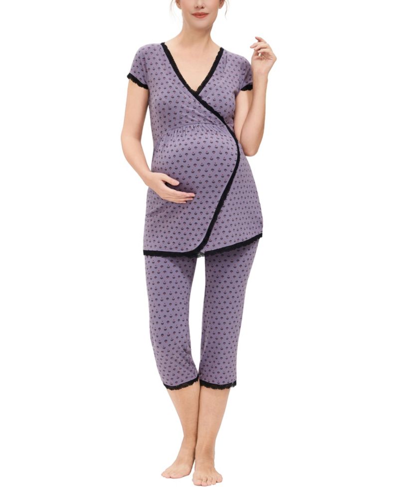 Maternity kimi + kai Luna Nursing 2-Piece Pajama Set