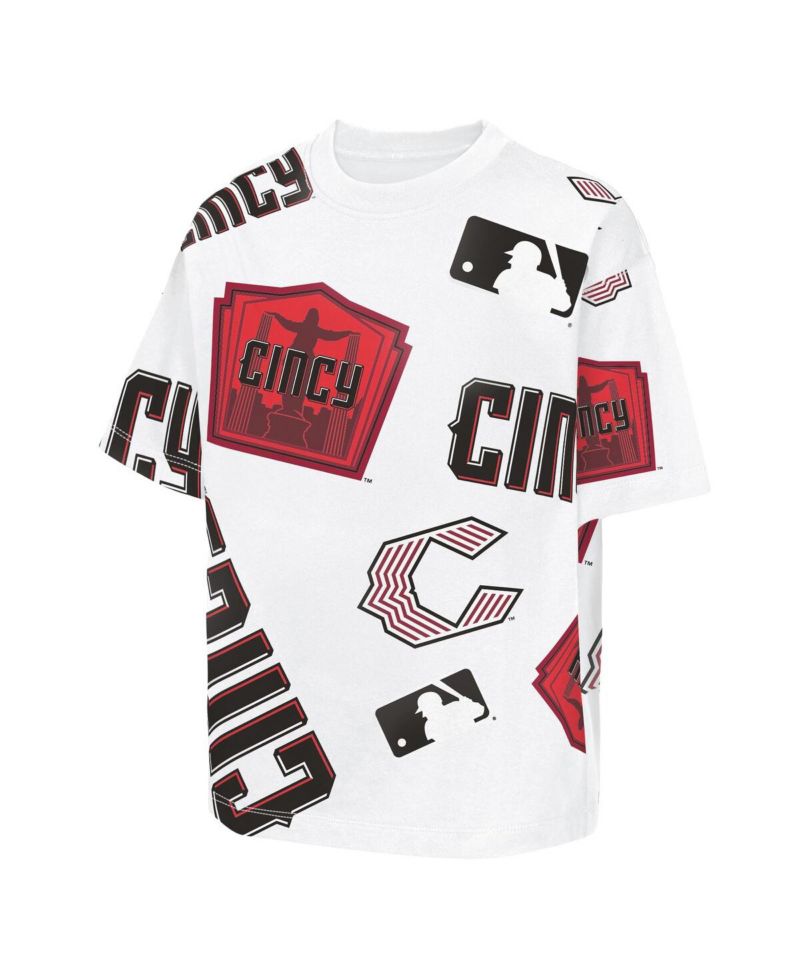 Big Boys and Girls White Cincinnati Reds 2026 City Connect Circus Catch T-Shirt