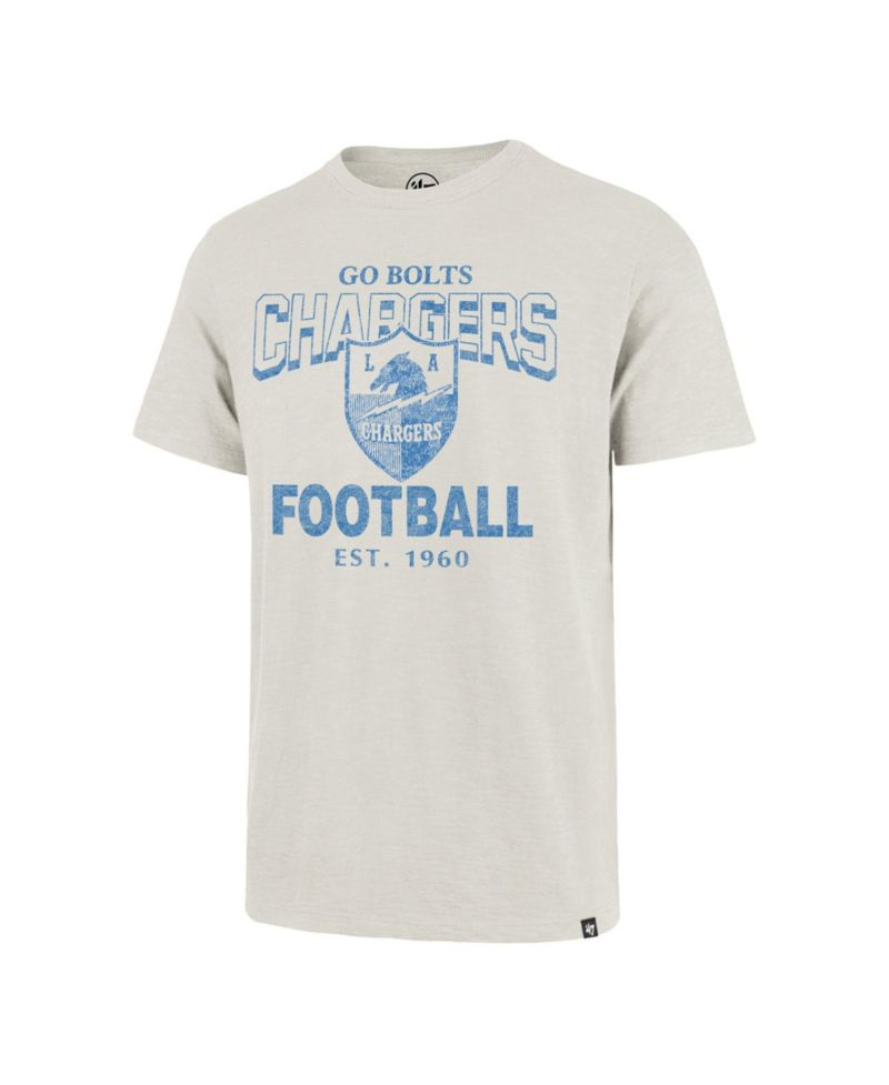 Men's Natural Los Angeles Chargers Head On Scrum Slub T-Shirt