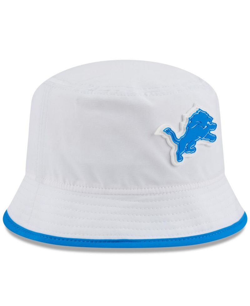 Men's White Detroit Lions 2025 NFL Training Camp Stretch Bucket Hat