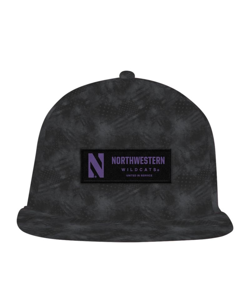Men's Charcoal Northwestern Wildcats Freedom Collection ArmourFuse Snapback Hat