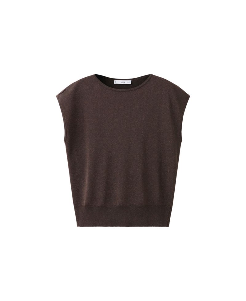 Women's Boat-Neck Short-Sleeve Knitted Top