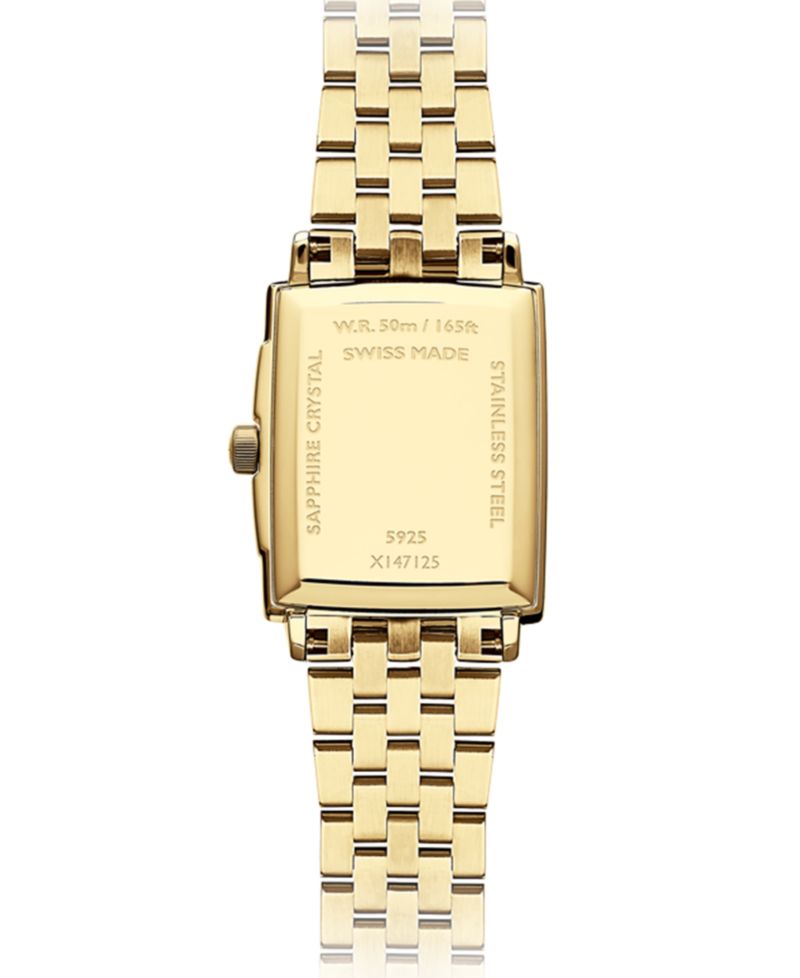 Women's Swiss Toccata Gold PVD Stainless Steel Bracelet Watch 22.6x28.1mm