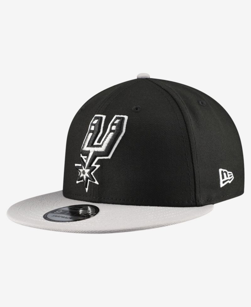 Men's Black San Antonio Spurs Two-Tone 9FIFTY Snapback Hat