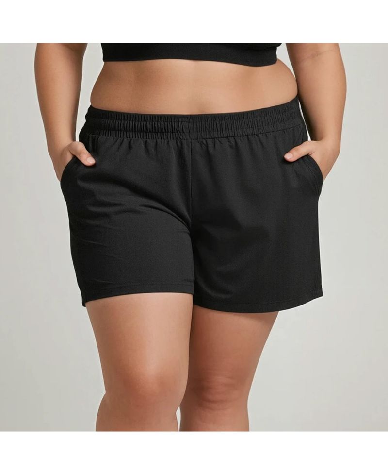 Plus Size Classic Fit Swim Shorts With Panty