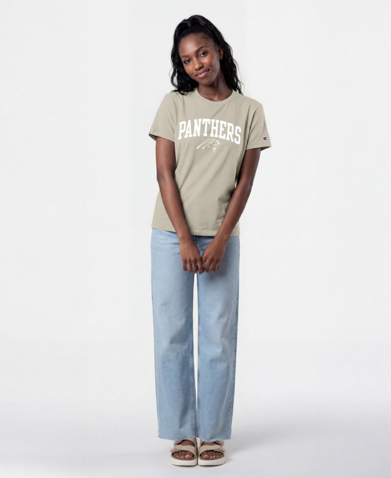 Women's Carolina Panthers Cocoa Butter Screen Print Graphics T-Shirt