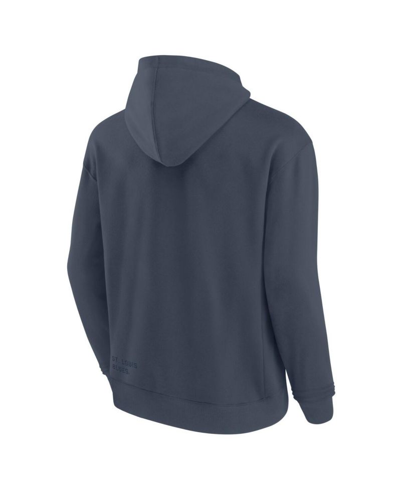 Men's Navy St. Louis Blues Future Ground Info Pullover Hoodie