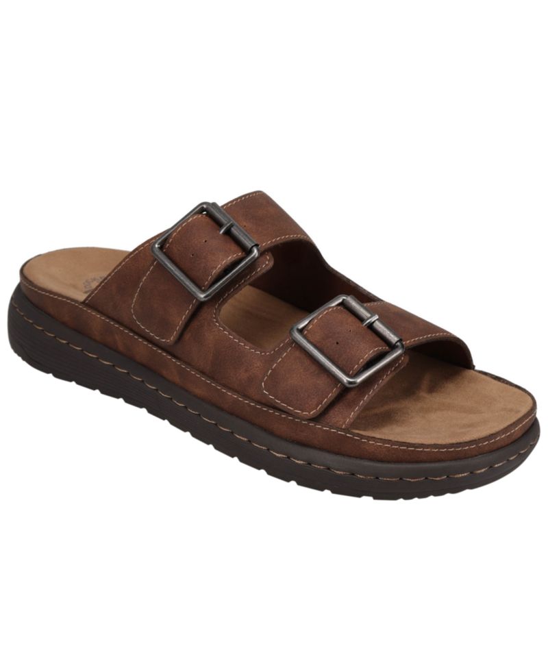 Men's Santorini Tumbled Open-Toe Buckle Sandals