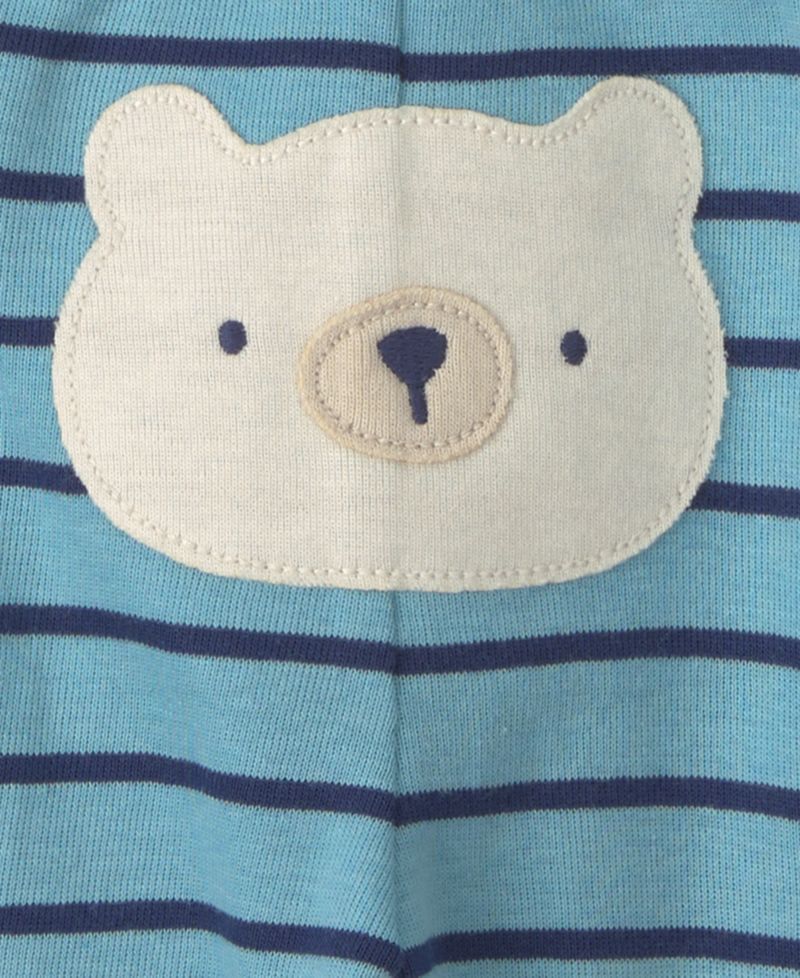 Baby Boys' Polar Bear Striped Long-Sleeve Bodysuits and Pants, 3-Piece Set