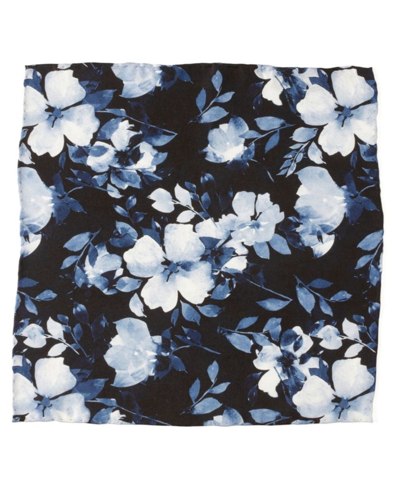 Men's Painted Floral Pocket Square