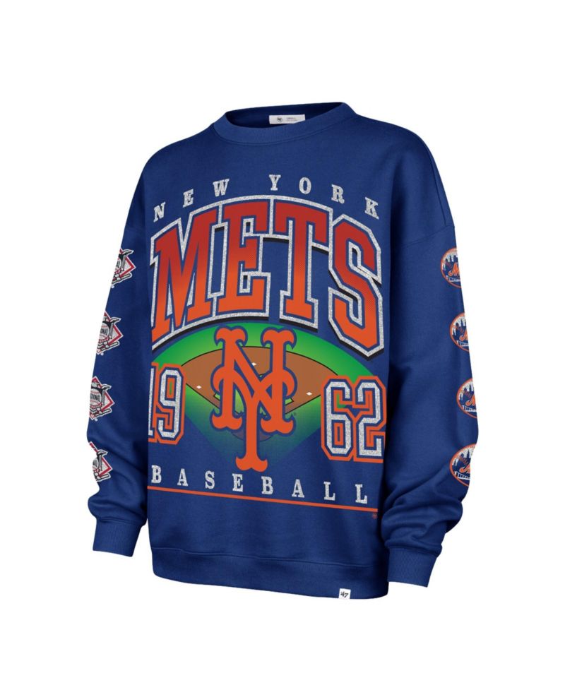 Women's New York Mets Trendy Team Go Big Oversized Sweatshirt