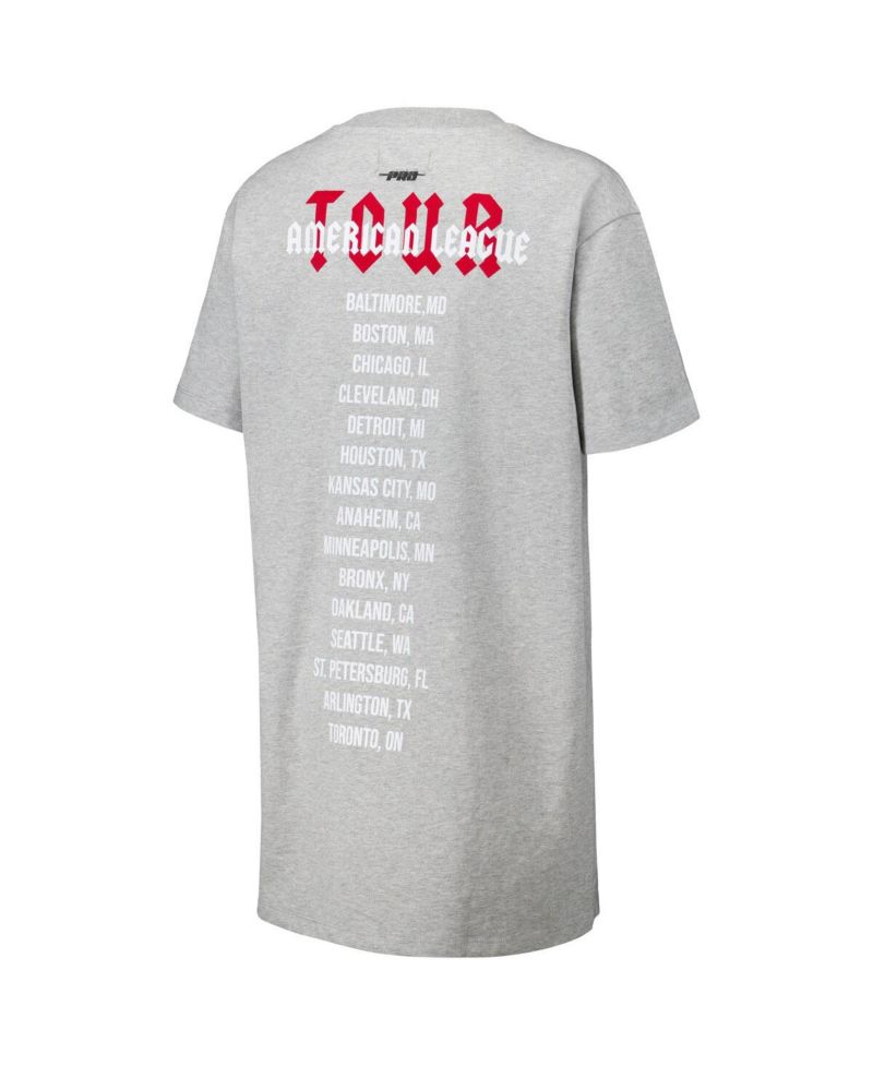 Women's Heather Gray New York Yankees Oversized City Tour T-Shirt Dress
