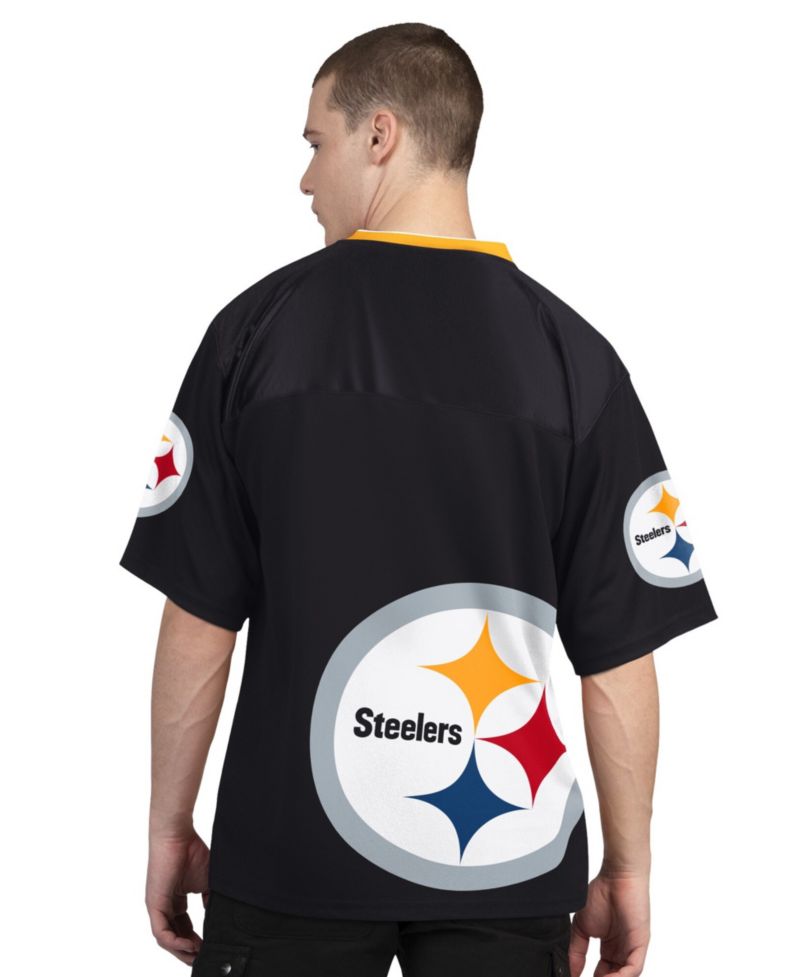 Men's 2-Pack Black/White Pittsburgh Steelers Short Sleeve Long Sleeve Combo Pack T-Shirt