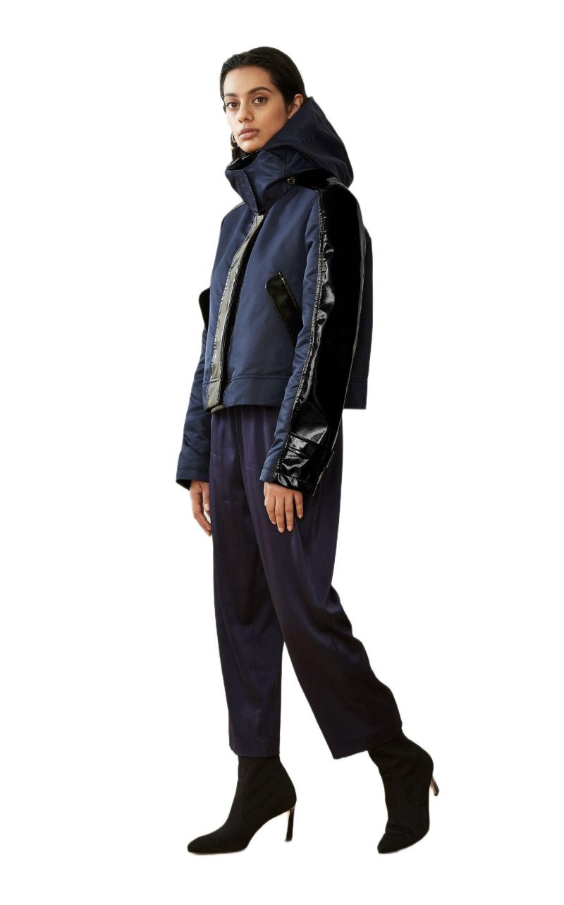 Women's Water-Resistant Cropped Raincoat