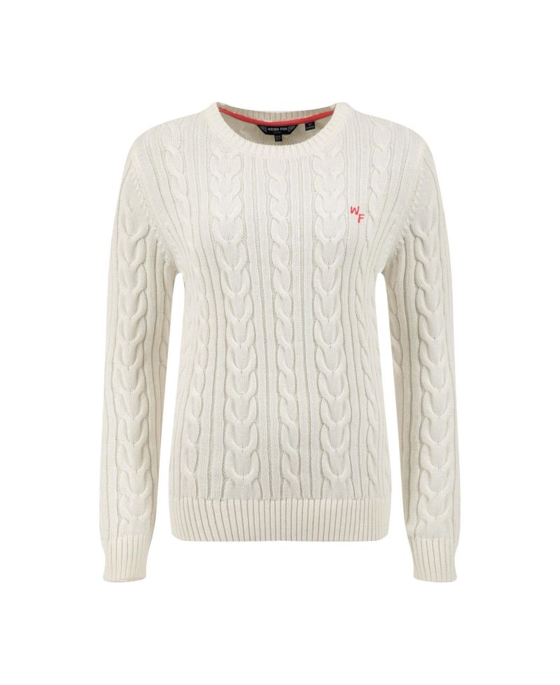 Women's Amberise Crew Neck Cable Knit Jumper