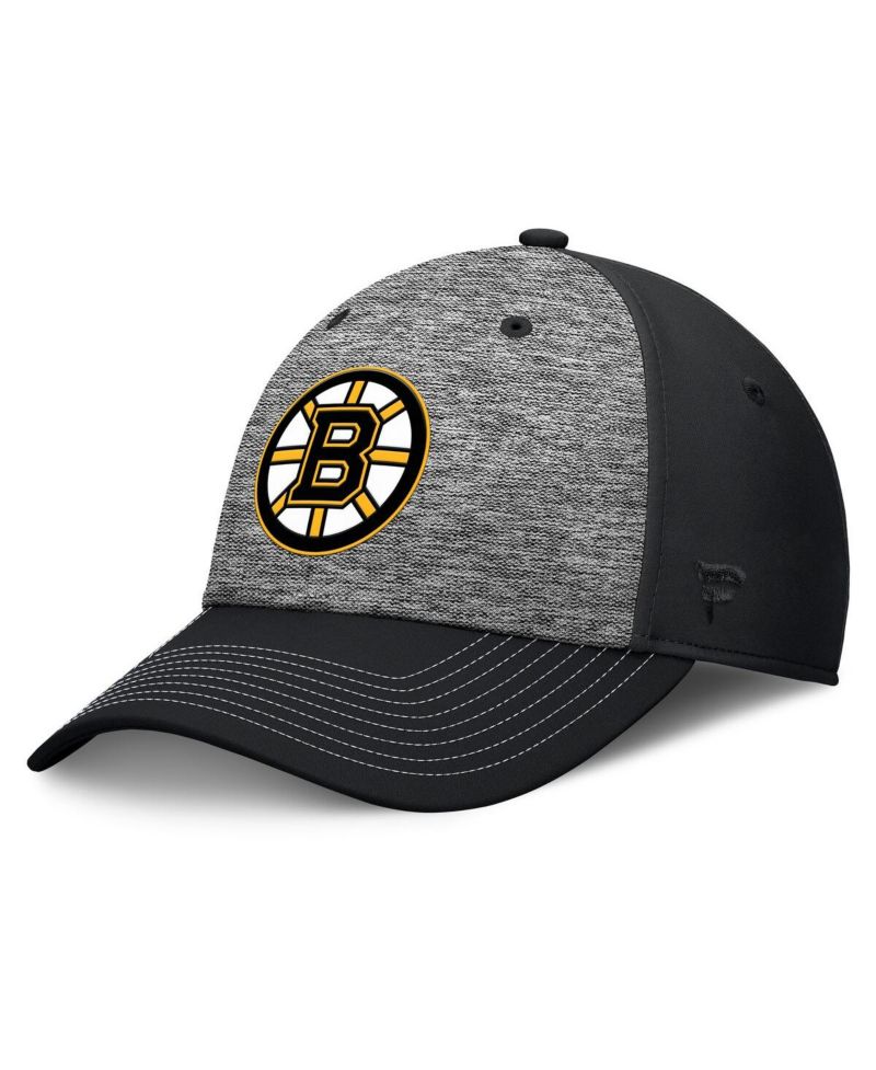 Men's Gray/Black Boston Bruins Fundamental Top Shelf 2-Tone Flex Hat