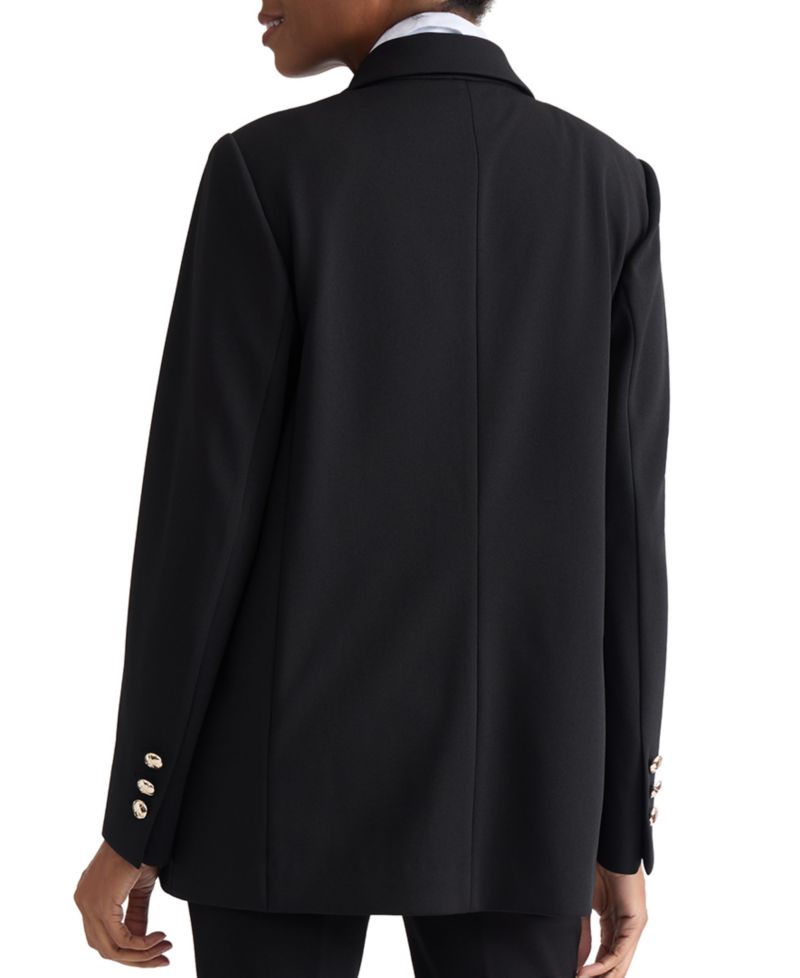 Women's Double-Breasted Open-Front Blazer