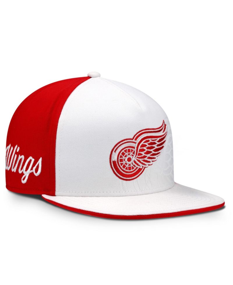 Men's White/Red Detroit Red Wings Snapback Hat