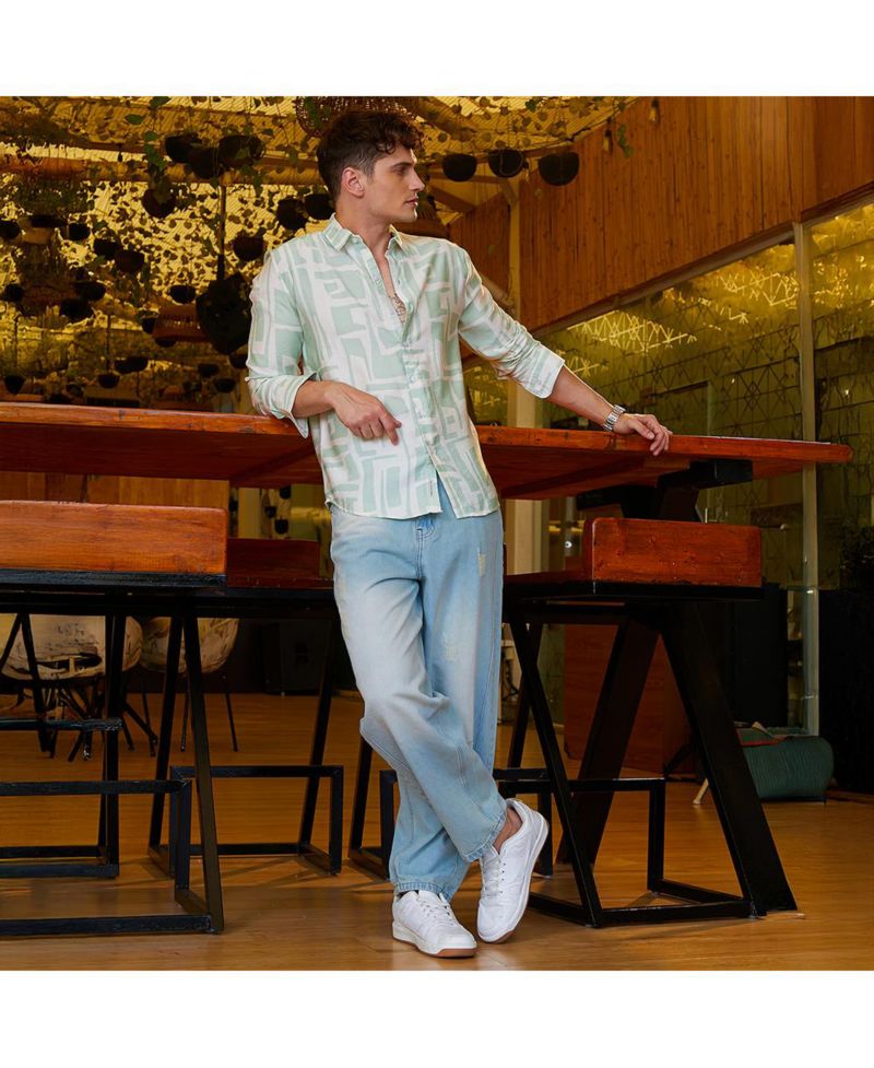 Men's Abstract-Deco Regular Shirt