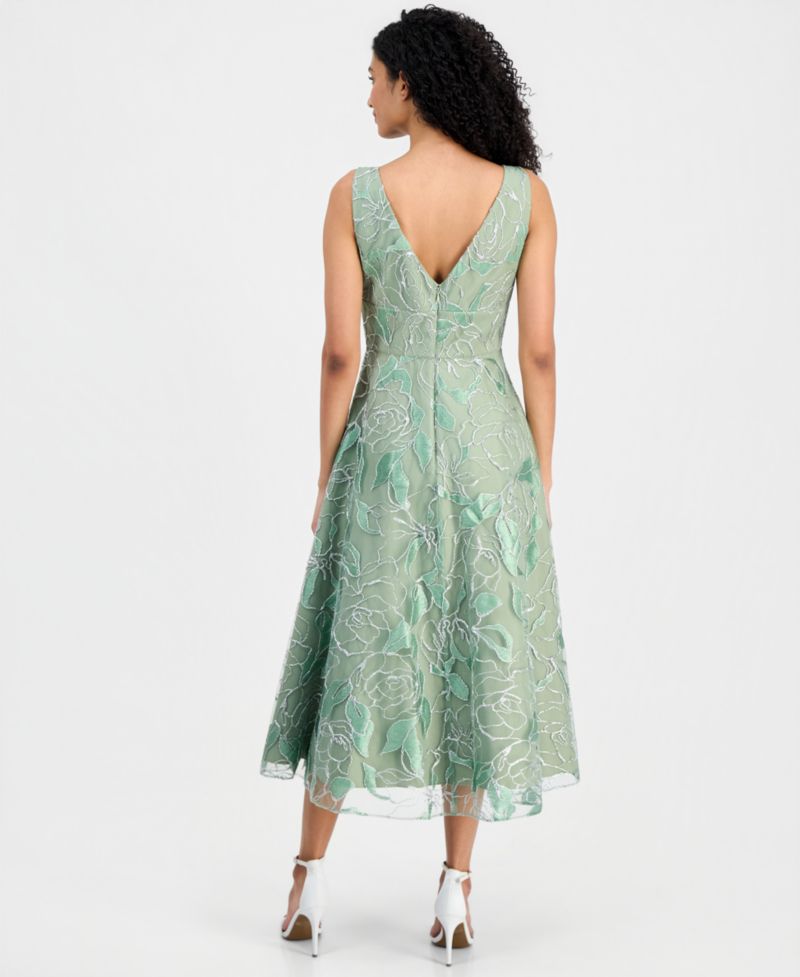 Women's V-Neck Metallic TK Dress