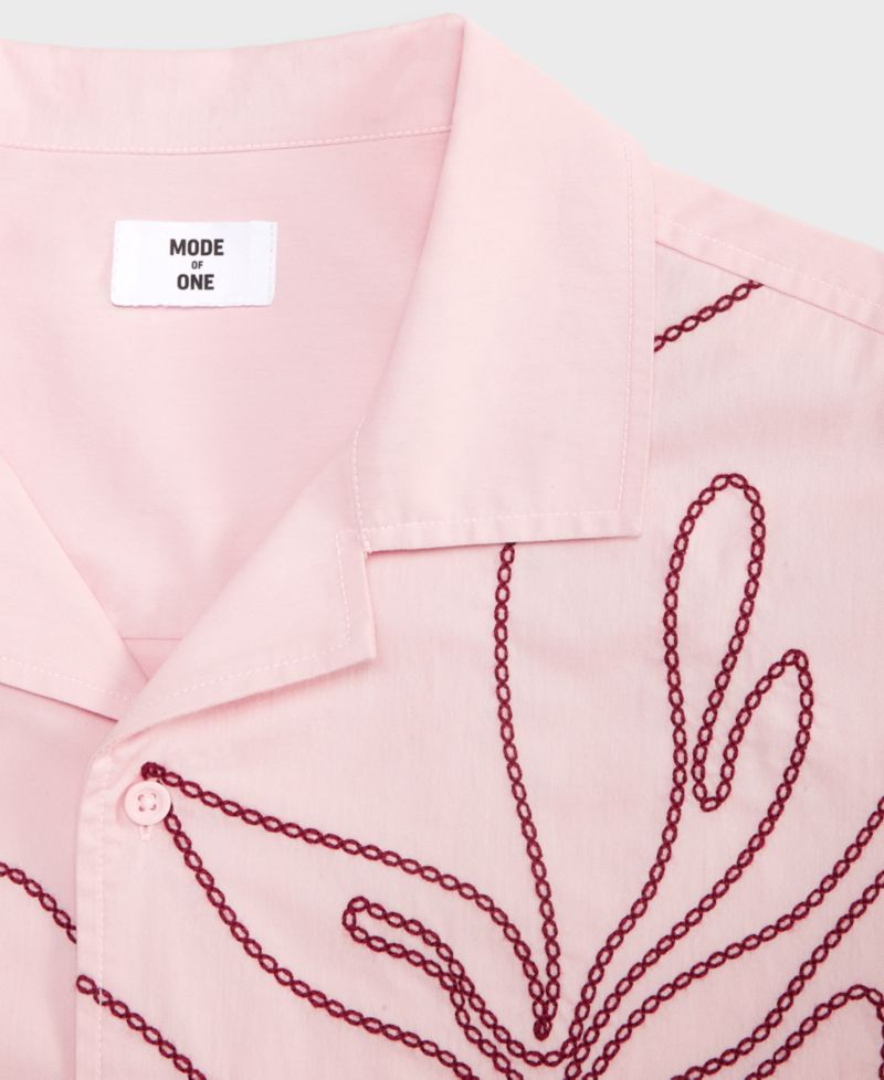 Men's Cotton-Blend Printed Relaxed Camp Shirt