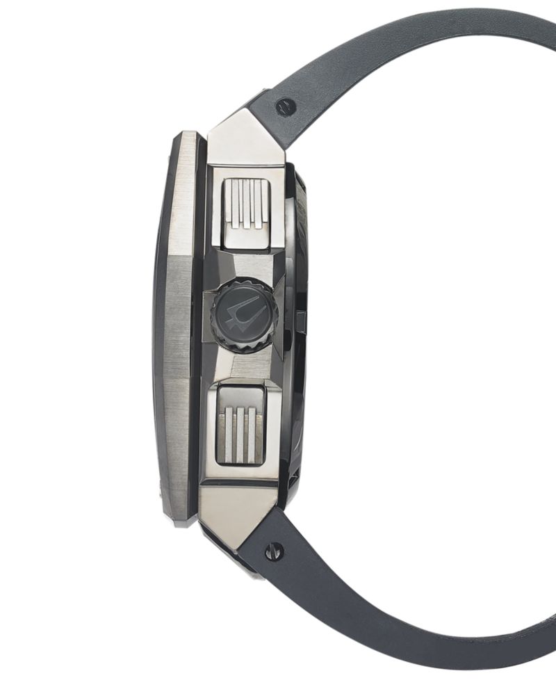 Men's Precisionist X Black EPDM Rubber Strap Watch 44.5mm