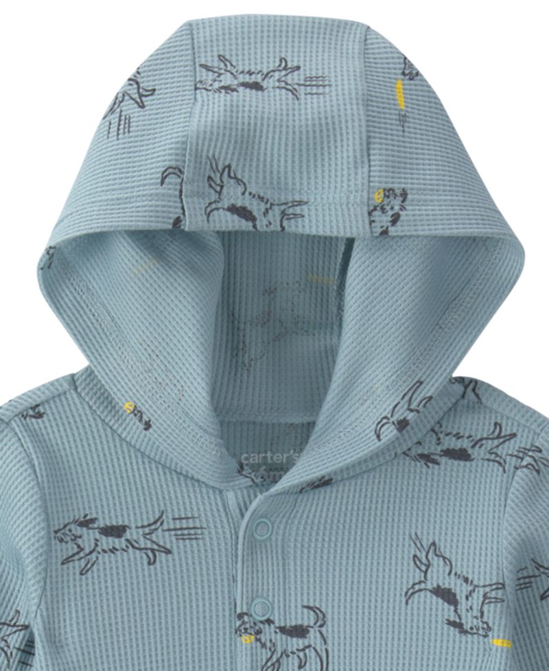 Baby Boys' Dog Thermal Long-Sleeve Bodysuit and Pants, 2-Piece Set