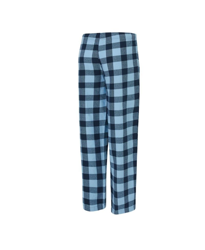 Women's 2-Piece Powder Blue/Navy Los Angeles Chargers Avondale T-Shirt and Pants Flannel PJ Set