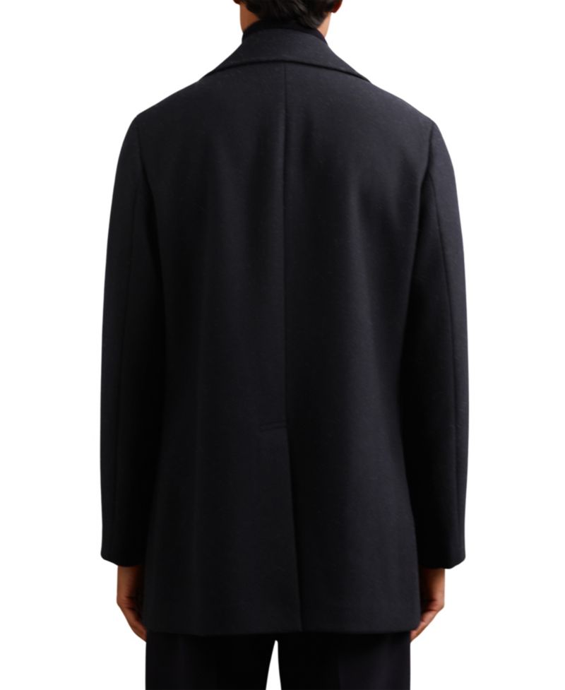 Men's Present Double-Breasted Wool-Blend Regular-Fit Pea Coat